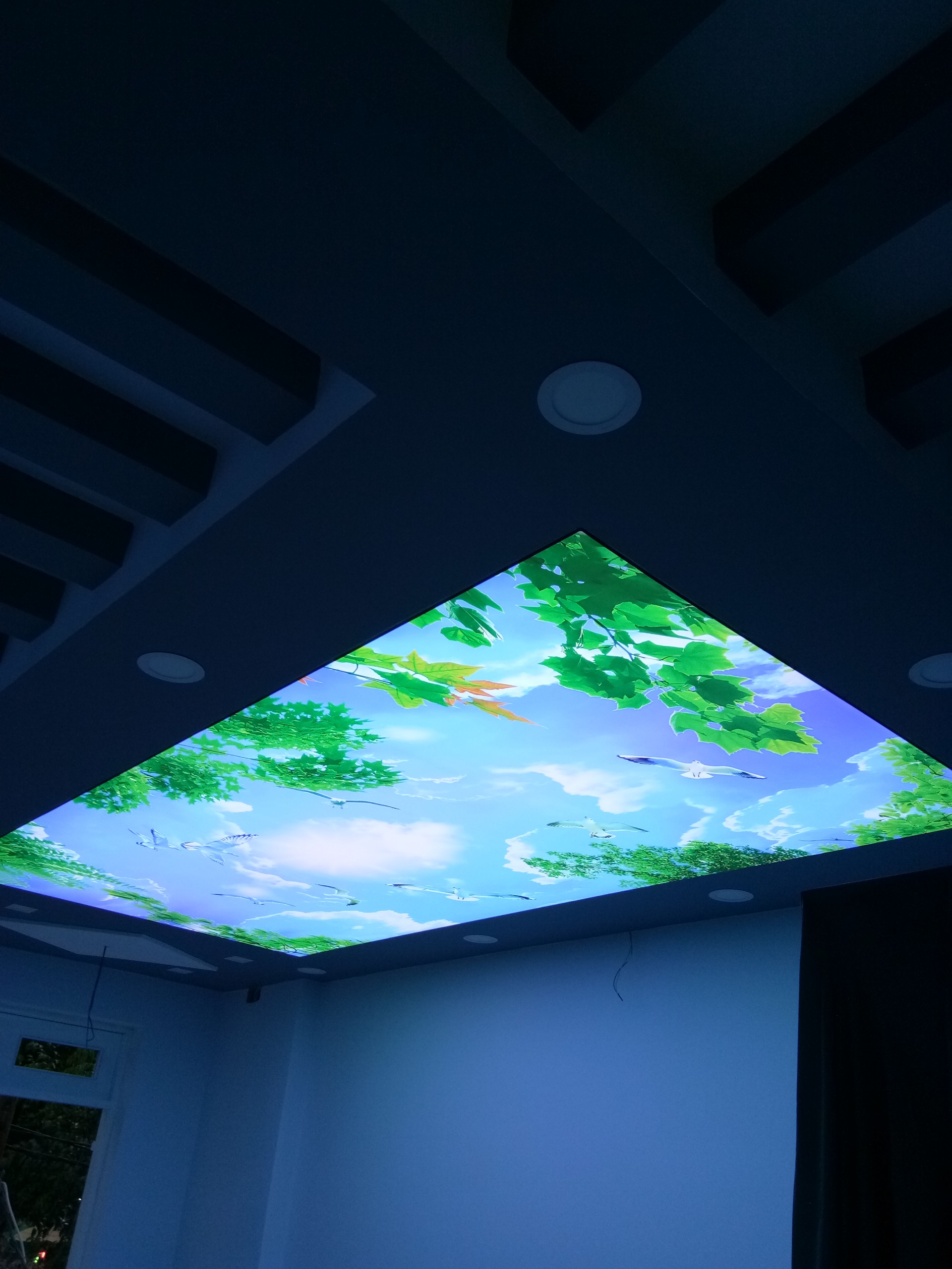 Vách Xuyên Sáng In Hình Thiên Nhiên